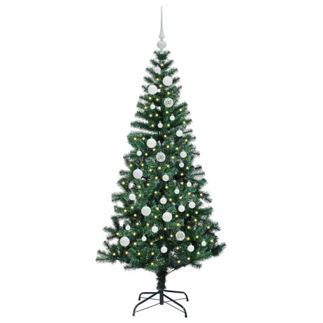 vidaXL Kunstmatig Voorverlicht Kerstboom Groen 150cm PVC en Metaal afbeelding3 - 1