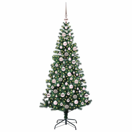 vidaXL Kunstmatig Voorverlicht Kerstboom Groen 180 cm PVC en Metaal afbeelding3 - 1
