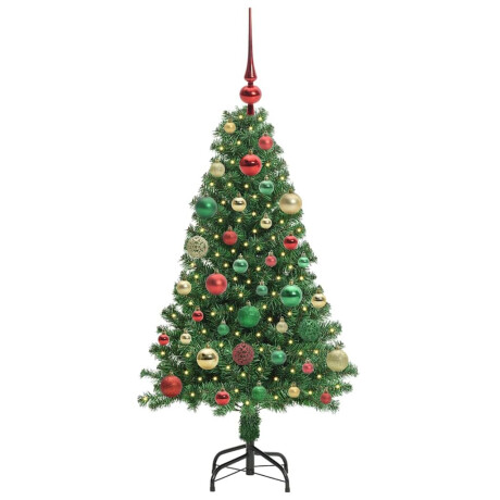 vidaXL Kunstkerstboom Groen 120 cm PVC en Staal en Kunststof afbeelding3 - 1