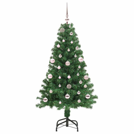 vidaXL Kunstkerstboom Groen 150 cm PVC en Staal en Kunststof afbeelding3 - 1