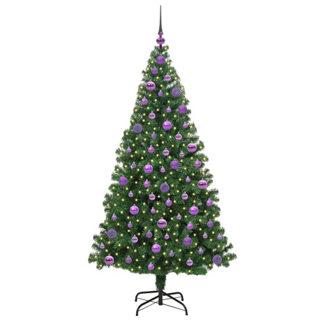 vidaXL Kunstkerstboom Groen 180 cm PVC en Staal en Kunststof afbeelding3 - 1