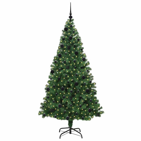 vidaXL Kunstkerstboom Groen 210 cm PVC en Staal en Kunststof afbeelding3 - 1