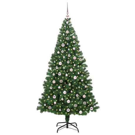 vidaXL Kunstkerstboom Groen 240 cm PVC en Staal en Kunststof afbeelding3 - 1