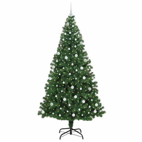 vidaXL Kunstkerstboom Groen 240 cm PVC en Staal en Kunststof afbeelding3 - 1