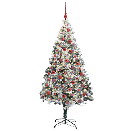 vidaXL Kunstkerstboom Groen 180 x 115 cm PVC en Staal en Kunststof afbeelding3 - 1