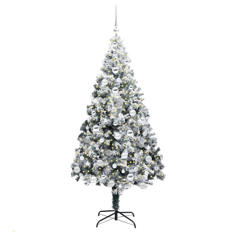 vidaXL Kunstkerstboom Groen 180 x 115 cm PVC en Staal en Kunststof afbeelding3 - 1