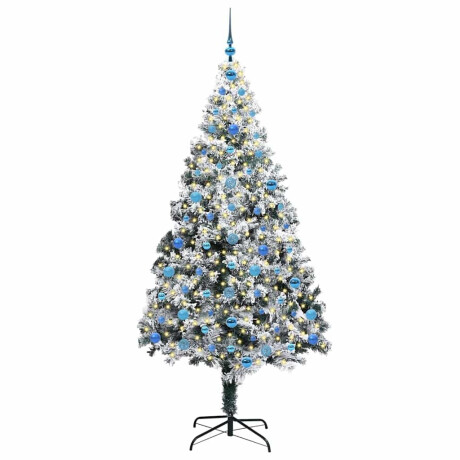 vidaXL Kunstkerstboom Groen 210 x 135 cm PVC en Staal en Kunststof afbeelding3 - 1