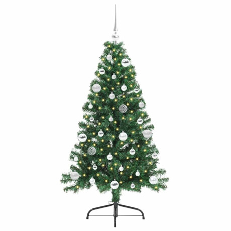 vidaXL Kunstmatig Voorverlicht Kerstboom met 150 LED Groen 150 cm PVC afbeelding3 - 1
