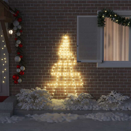 vidaXL LED Kerstboom met Grondspiesjes Warmwit 182 cm Metaal afbeelding3 - 1