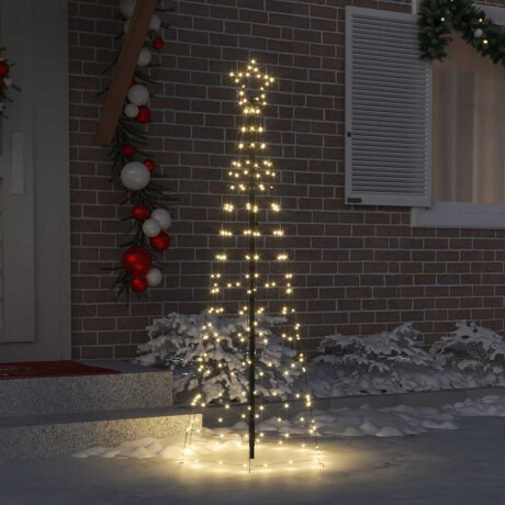 vidaXL LED Kerstboom met 390 LED met grondpennen Warmwit 250 cm IJzer afbeelding3 - 1