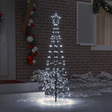 vidaXL LED Kerstboom met Grondspiesjes Koudwit 250 cm IJzer afbeelding3 - 1