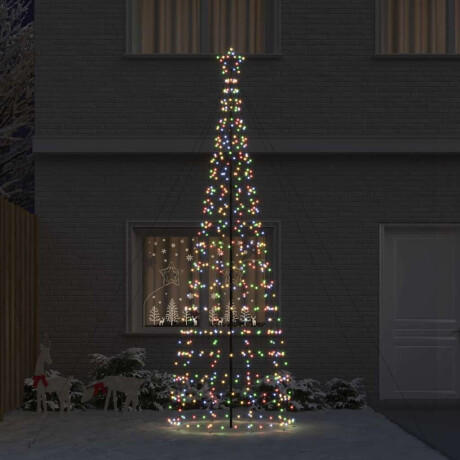 vidaXL LED Kerstboom met 800 LED Multikleur 400 cm IJzer afbeelding3 - 1