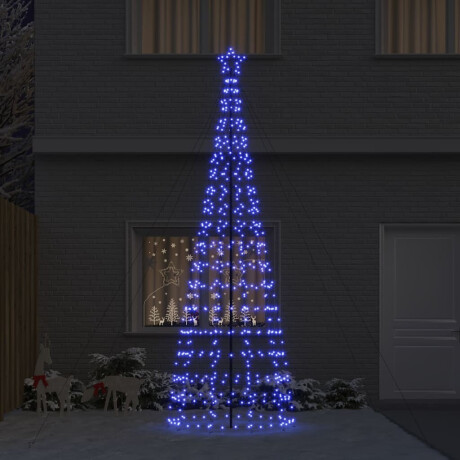 vidaXL LED Kerstboom met Grondspiesjes met 800 LED Blauw 400 cm IJzer afbeelding3 - 1