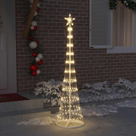 vidaXL LED Kerstboom met 230 LED Warmwit 51 x 51 x 190 cm Metaal afbeelding3 - 1