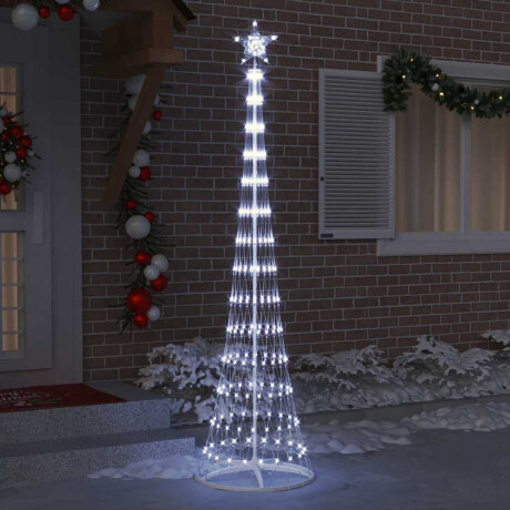 vidaXL LED Kerstboom met 290 LED met standaard Koudwit 250 cm Metaal afbeelding3 - 1