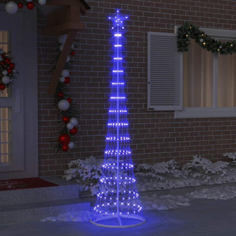 vidaXL LED Kerstboom met 290 LED met standaard Blauw 250 cm Metaal afbeelding3 - 1
