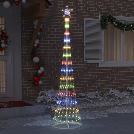 vidaXL LED Kerstboom met 290 LED Multikleur 250 cm Metaal afbeelding3 - 1