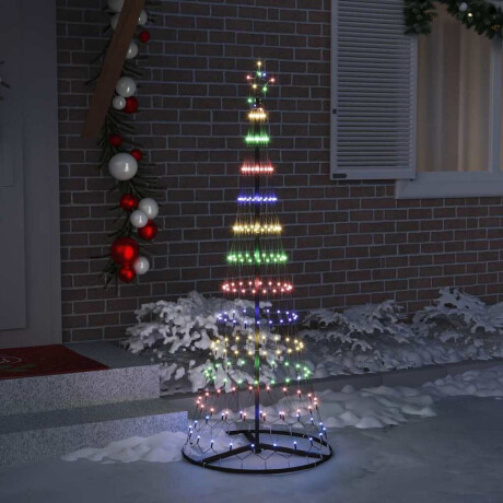 vidaXL LED Kerstboom met 230 LED Multikleur 184.5 cm Metaal afbeelding3 - 1