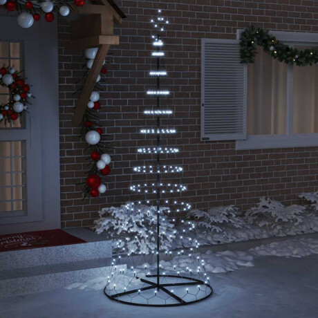 vidaXL LED Kerstboom met 290 LED Koudwit 138.5 x 138.5 x 399 cm Metaal afbeelding3 - 1