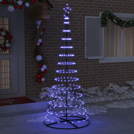 vidaXL LED Kerstboom met 295 LED met standaard Blauw 250 cm Metaal afbeelding3 - 1
