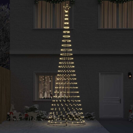 vidaXL LED Kerstboom met 550 LED Warmwit 138.5 x 138.5 x 399 cm Metaal afbeelding3 - 1