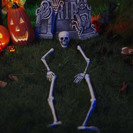 vidaXL Halloween Skelet Wit 20 x 10 x 9.5 cm Kunststof afbeelding3 - 1