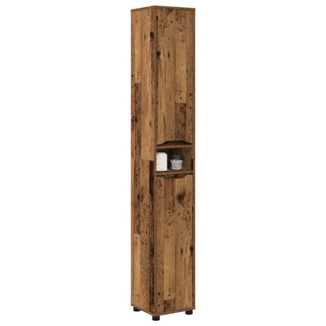 vidaXL Badkamer Kast Oud Hout 30,5 x 30 x 195 cm Bewerkt hout afbeelding3 - 1