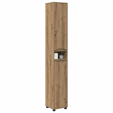 vidaXL Badkamer Kast Artisan Eiken 30,5 x 30 x 195 cm Bewerkt hout afbeelding3 - 1
