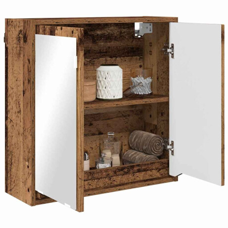 vidaXL Badkamer spiegelkast Oud Hout 60 x 20 x 60 cm Bewerkt hout afbeelding3 - 1