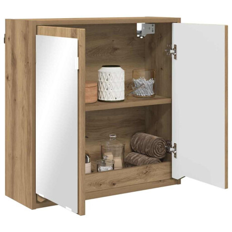 vidaXL Badkamer spiegelkast Artisan Eiken 60 x 20 x 60 cm Bewerkt hout afbeelding3 - 1