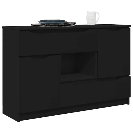 vidaXL Dressoir met lade Zwart 100 x 30 x 65,6 Bewerkt hout afbeelding3 - 1