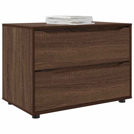 vidaXL Opbergkast Bruin Eiken 80 x 48 x 57 cm Bewerkt hout afbeelding3 - 1