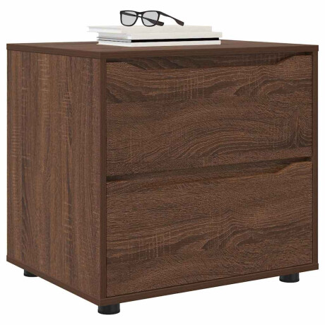 vidaXL Opbergkast Bruin Eiken 60 x 48 x 57 cm Bewerkt hout afbeelding3 - 1