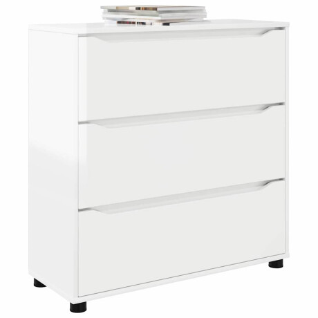 vidaXL Opbergkast Hoogglans wit 80 x 31 x 81 cm Bewerkt hout afbeelding3 - 1