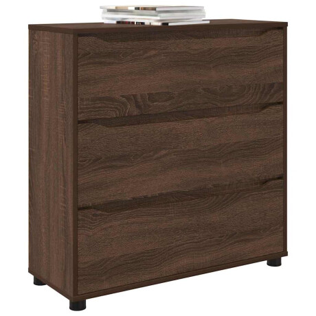 vidaXL Opbergkast Bruin Eiken 80 x 31 x 81 cm Bewerkt hout afbeelding3 - 1