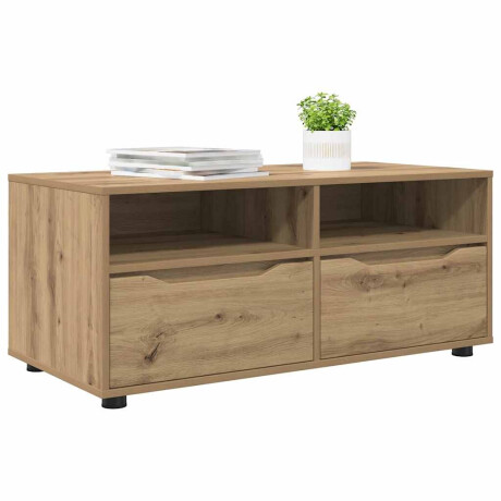 vidaXL TV-kast met lade Artisan Eiken 100 x 48 x 43 cm Bewerkt hout afbeelding3 - 1