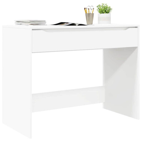 vidaXL Bureau met lade met opslag Wit 100 x 50 x 78 cm Bewerkt hout afbeelding3 - 1