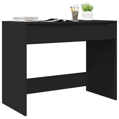 vidaXL Bureau met lade Zwart 100 x 50 x 78 cm Geconstrueerd hout afbeelding3 - 1