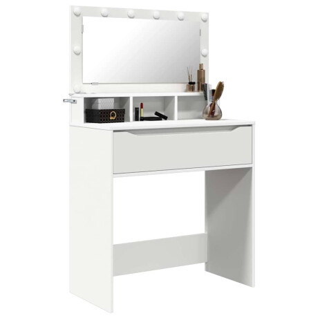 vidaXL Slaapkamer Kaptafels Wit 80 x 39,6 x 135 cm Bewerkt hout afbeelding3 - 1