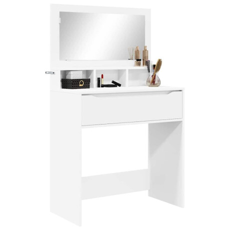 vidaXL Slaapkamer Kaptafels Wit 80 x 39,6 x 135 cm Bewerkt hout afbeelding3 - 1