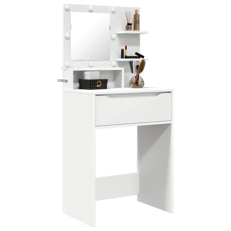 vidaXL Slaapkamer Kaptafels Wit 80 x 39,6 x 135 cm Bewerkt hout afbeelding3 - 1