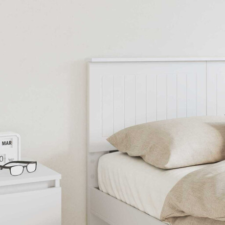 vidaXL Hoofdbord met hoofdeinde Wit 135 cm Bewerkt hout afbeelding3 - 1