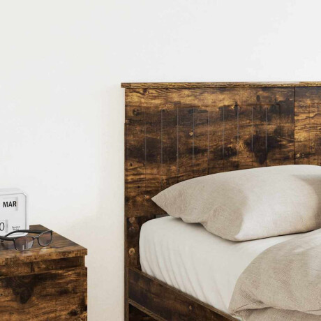 vidaXL Hoofdbord met hoofdeinde Gerookt eiken 120 cm Bewerkt hout afbeelding3 - 1