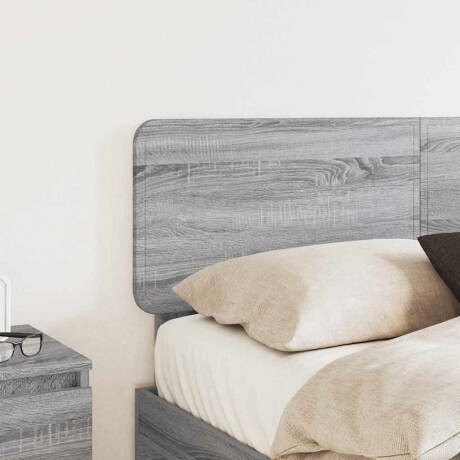 vidaXL Hoofdbord met hoofdeinde Grijs Sonoma 135 cm Bewerkt hout afbeelding3 - 1