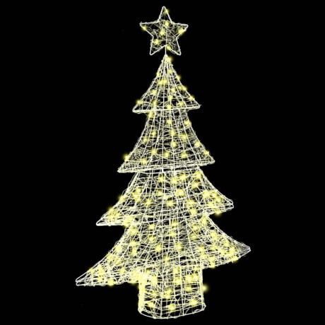 vidaXL Kerstboom met 100 LED Warmwit 120 cm Acryl afbeelding3 - 1
