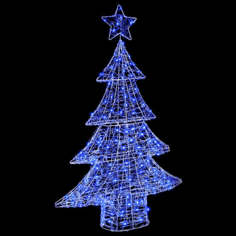 vidaXL Kerstboom met 100 LED Blauw 120 cm Acryl afbeelding3 - 1