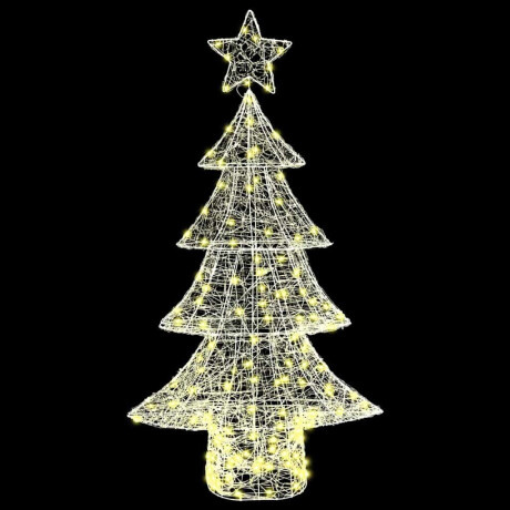 vidaXL Kerstboom met 160 LED Warmwit 150 cm Acryl afbeelding3 - 1