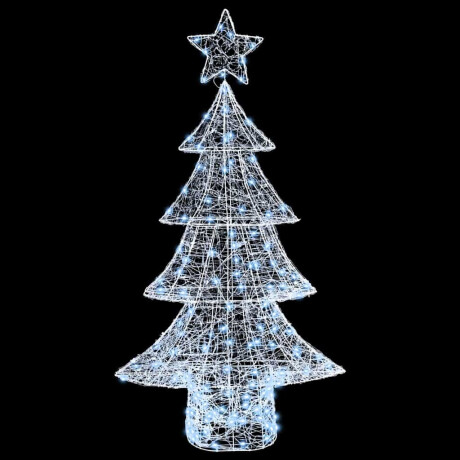 vidaXL Kerstboom met 160 LED Koudwit 150 cm Acryl afbeelding3 - 1