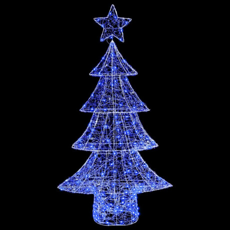 vidaXL Kerstboom met 160 LED Blauw 150 cm Acryl afbeelding3 - 1