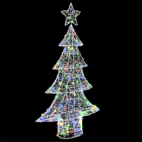 vidaXL Kerstboom met 160 LED Multikleur 150 cm Acryl afbeelding3 - 1